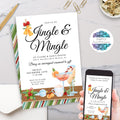 cute christmas jingle and mingle cocktail party invitation for adults